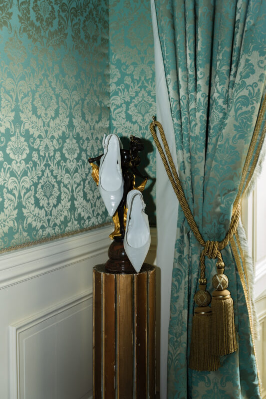 Elegant interior décor detail at Château de Saint-Martin-du-Tertre wedding